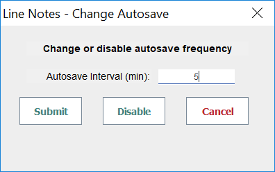 Autosave Dialog