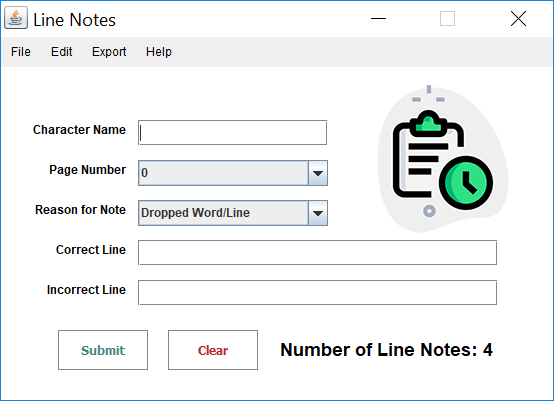 Linenotes Program Screenshot